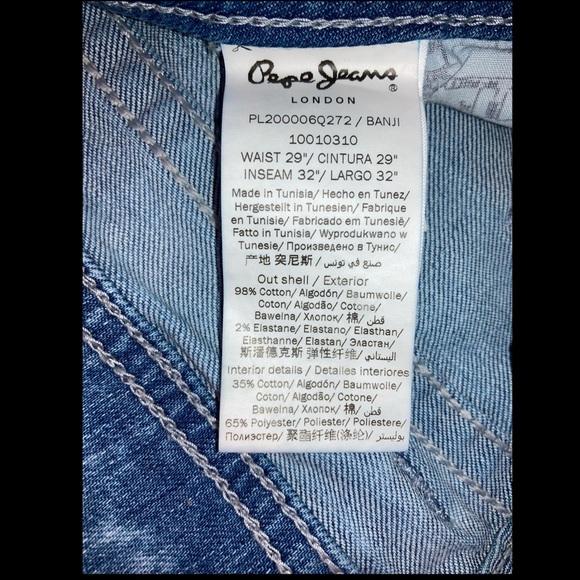 Pepe Jeans | Jeans | Pepe Jean London Banji Straight Acid Wash Size 29 |  Poshmark